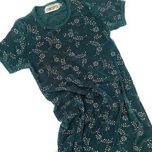 California Concepts Retro Silver Embroidered Top